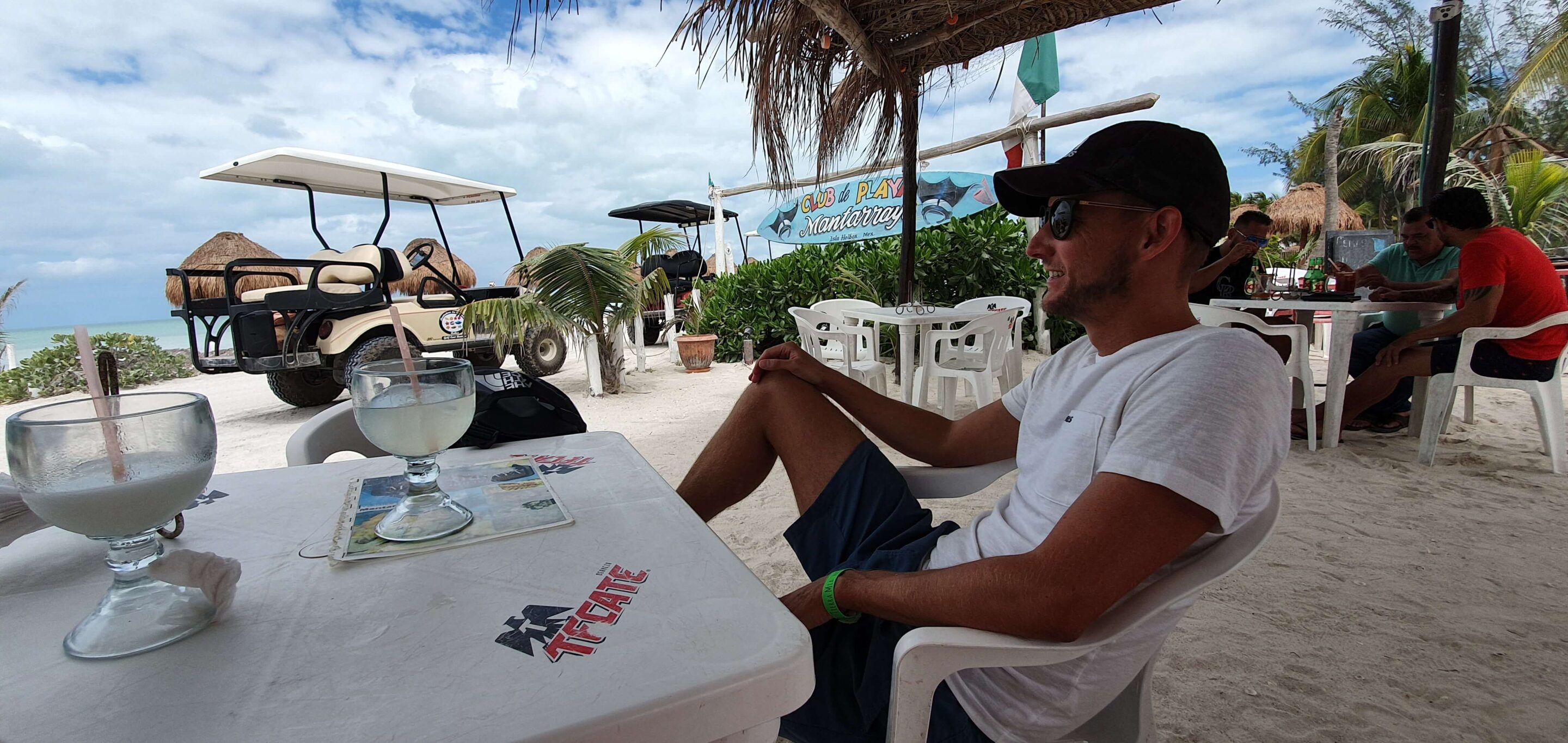 Jamie disfrutando holbox